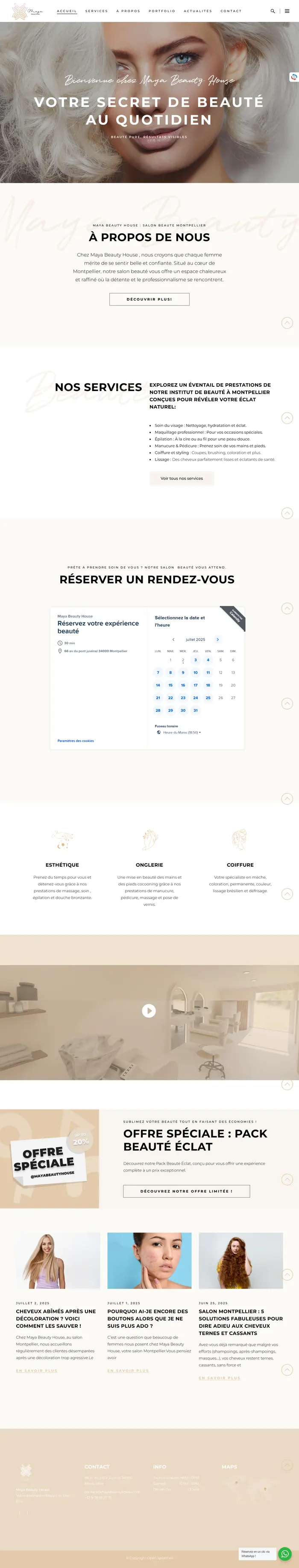 Maya Beauty House — full page preview