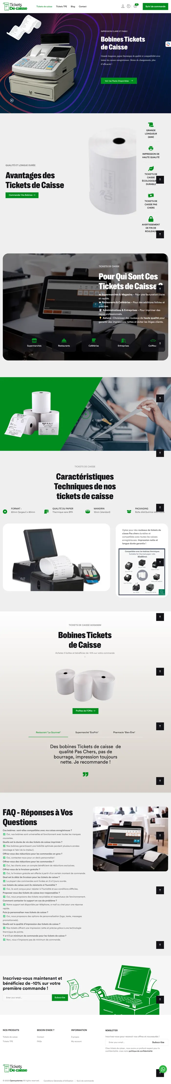 Tickets De Caisse — full page preview